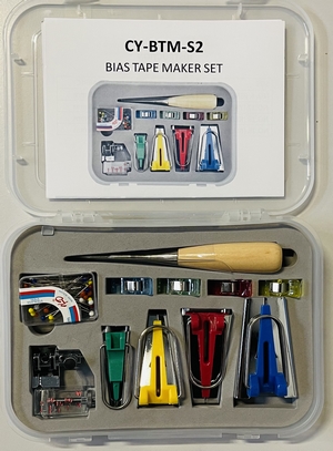 Biaistape maker, set of 4 sizes and 11 articles in box